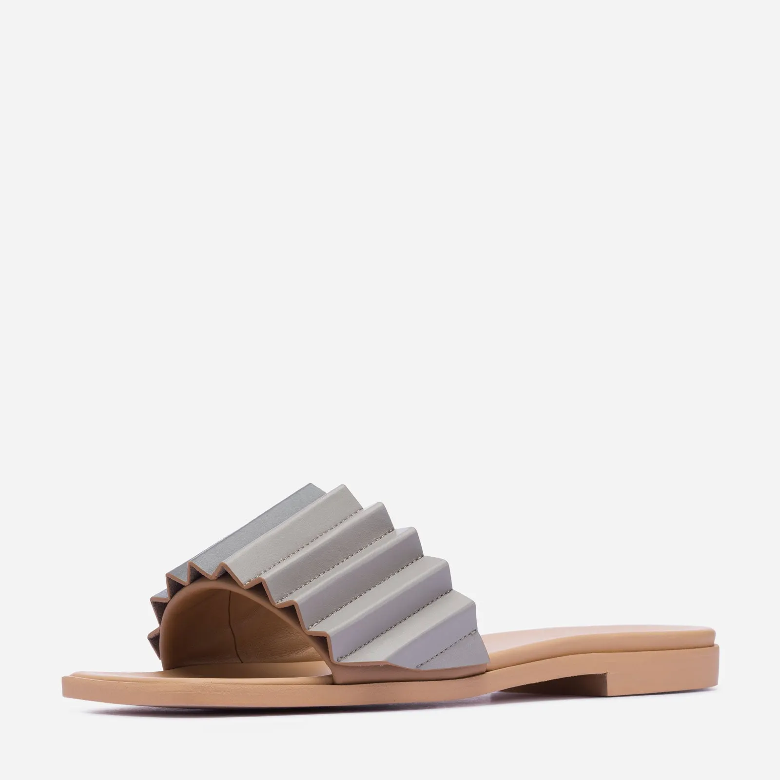 Louise Slide Sandal - Black & Gray