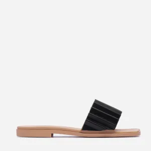 Louise Slide Sandal - Black & Gray