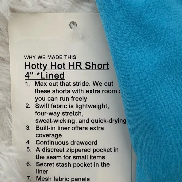 lululemon athletica Hotty Hot LR short 4” lined