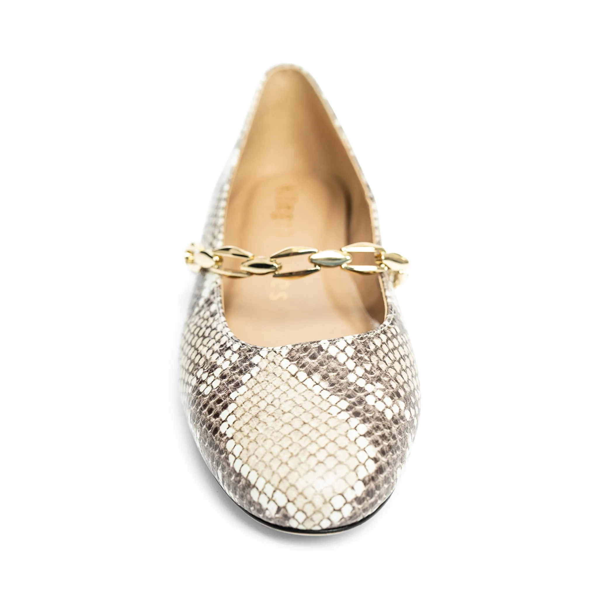 Luna Embossed Leather Ballerina
