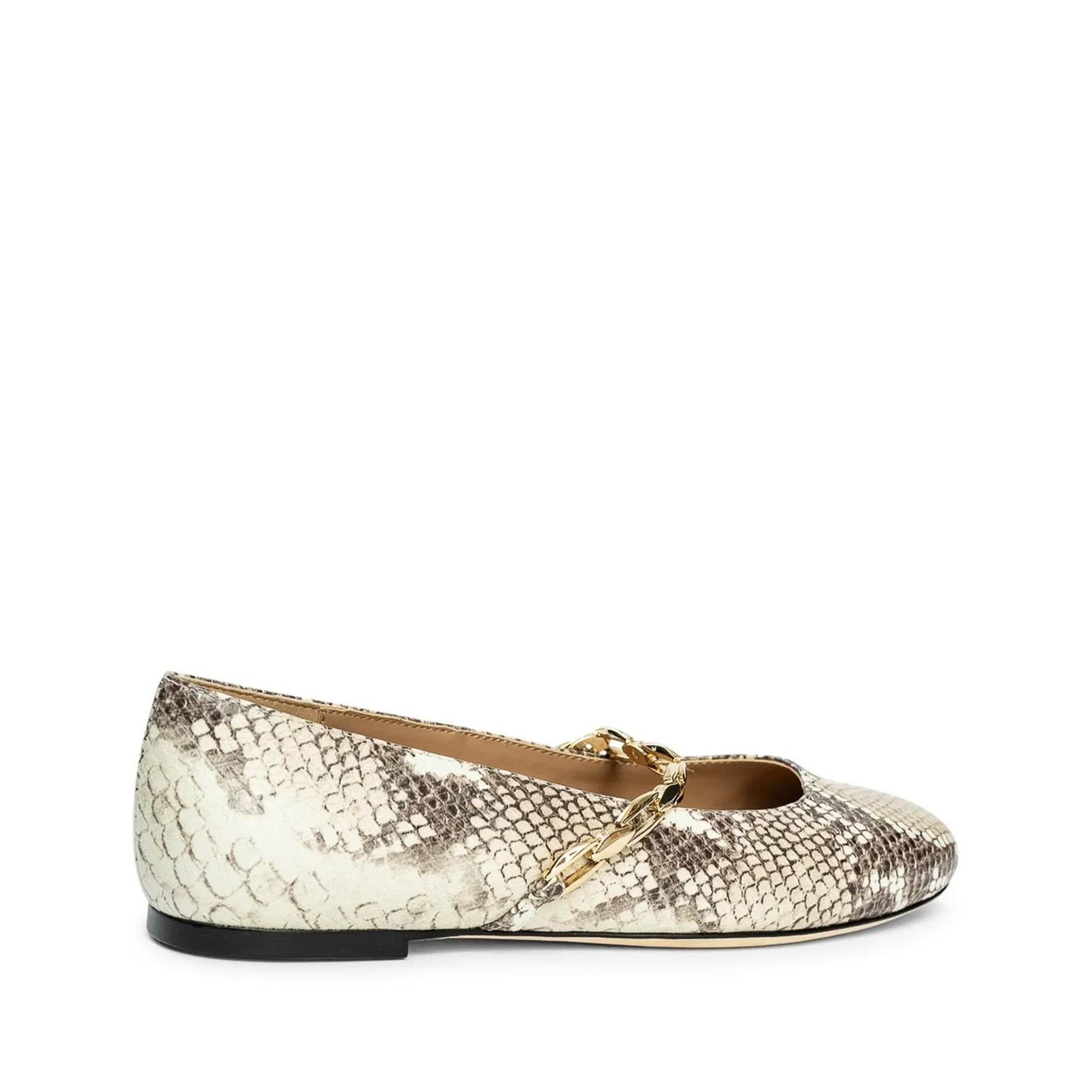 Luna Embossed Leather Ballerina