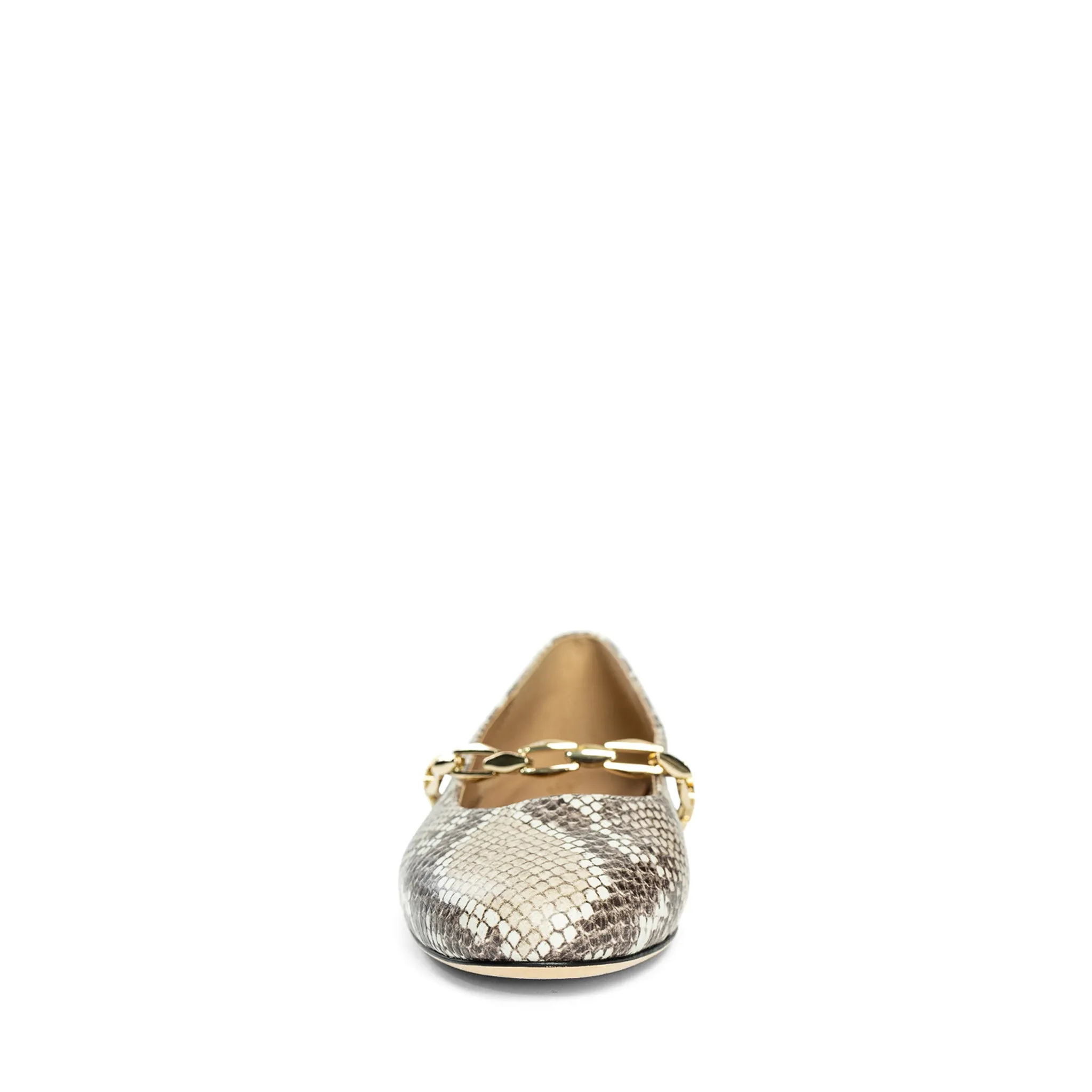 Luna Embossed Leather Ballerina