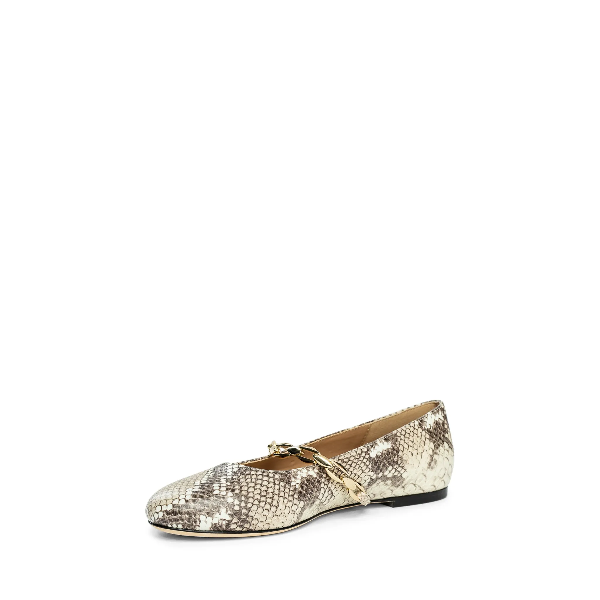 Luna Embossed Leather Ballerina
