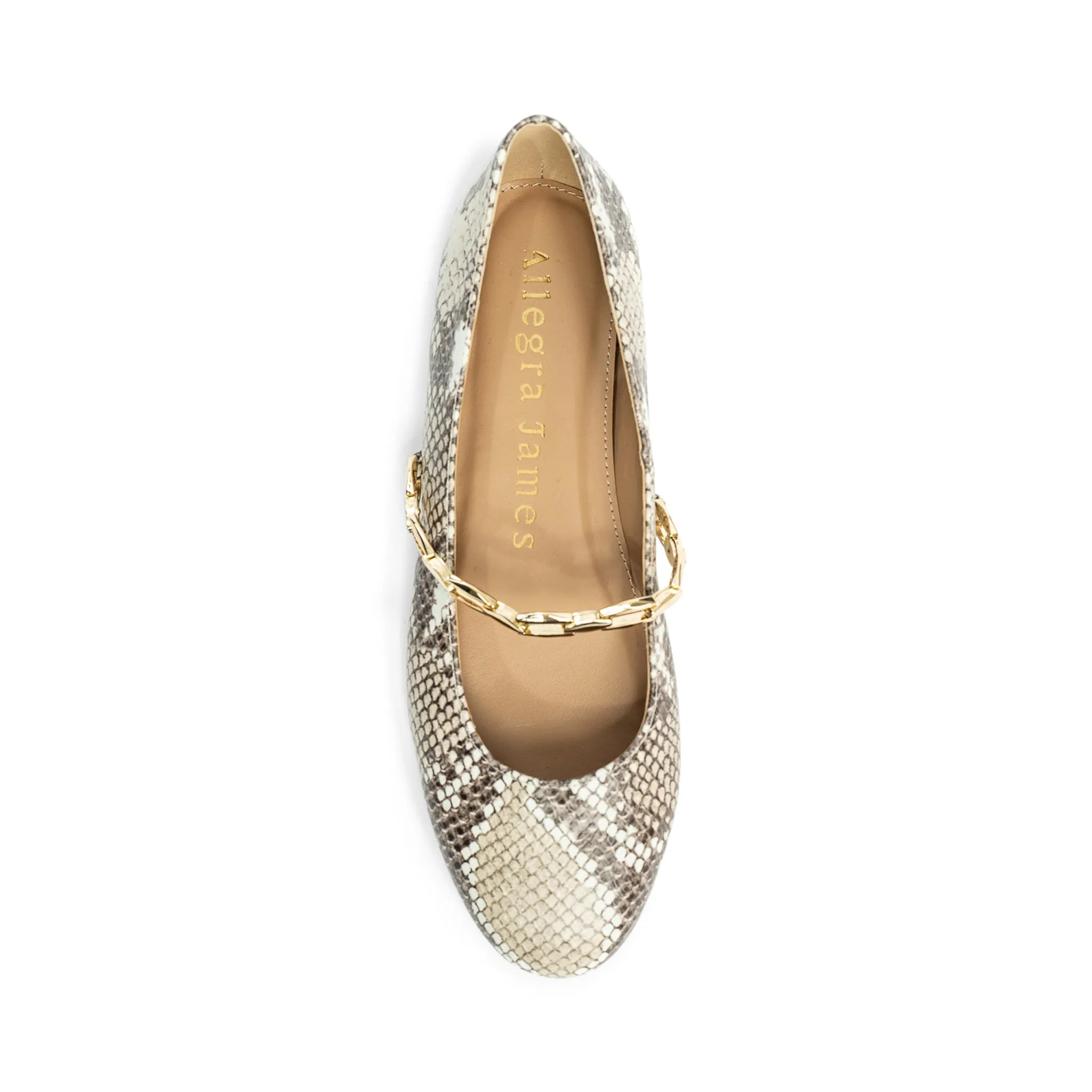 Luna Embossed Leather Ballerina