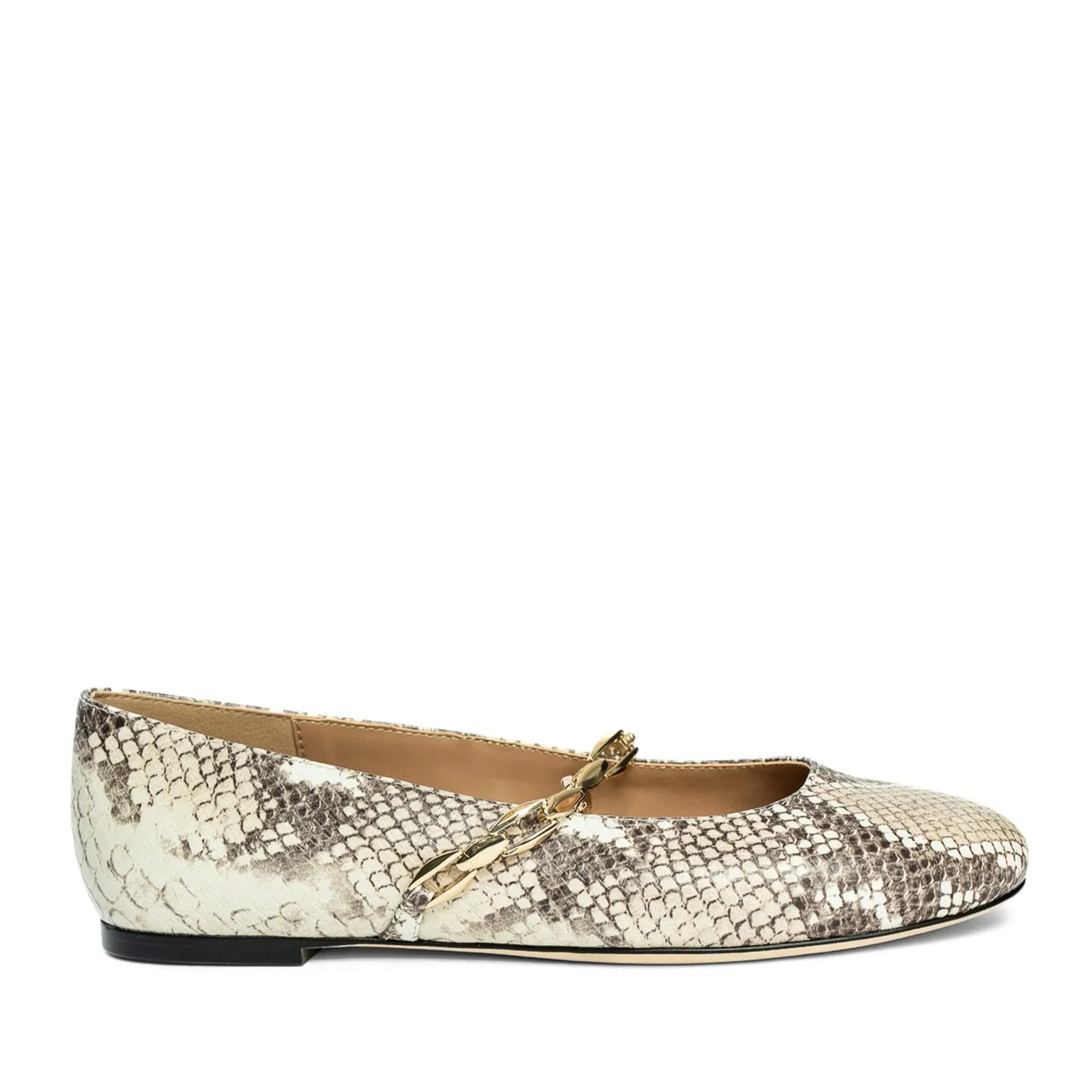 Luna Embossed Leather Ballerina