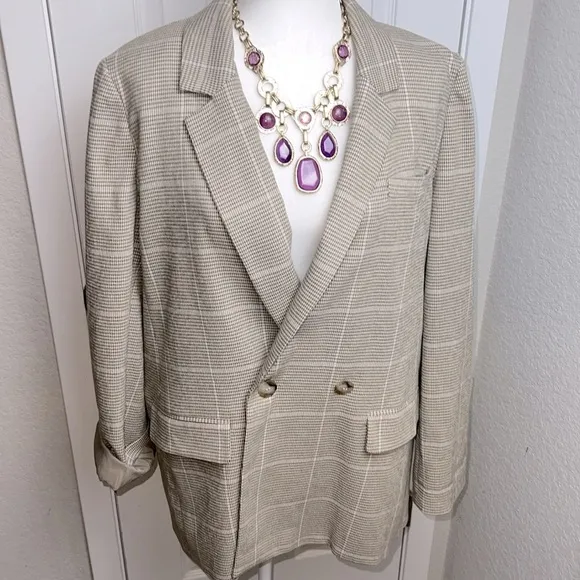 Madewell Dorset Blazer In Windowpane Houndstooth Preppy Business Casual Coat