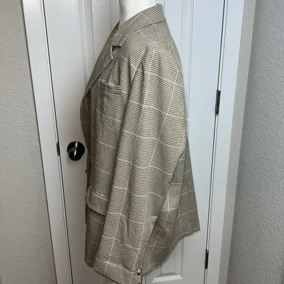 Madewell Dorset Blazer In Windowpane Houndstooth Preppy Business Casual Coat