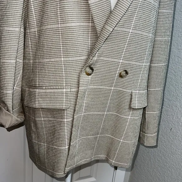 Madewell Dorset Blazer In Windowpane Houndstooth Preppy Business Casual Coat