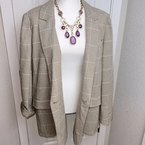 Madewell Dorset Blazer In Windowpane Houndstooth Preppy Business Casual Coat