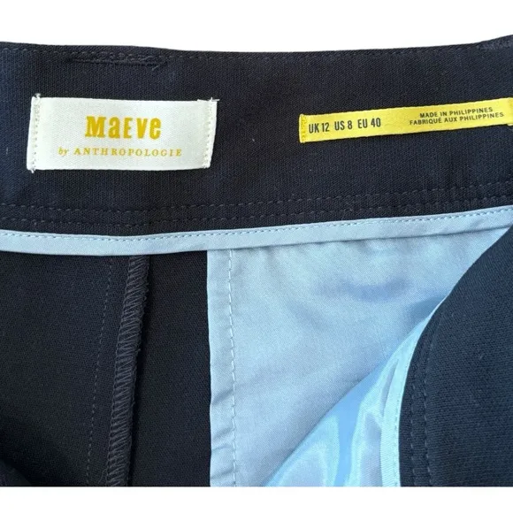 Maeve By Anthropologie Trouser Short Navy Business Casual Summer Women’s Size 8