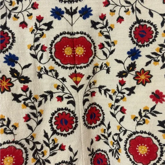 Maeve by Anthropologie XS Kirian Embroidered Crop Jacket Spring Business Casual