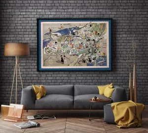 Map of State of New York| Vintage New York Map Print