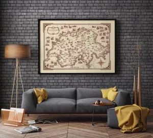 Map of Switzerland| Vintage Map Print
