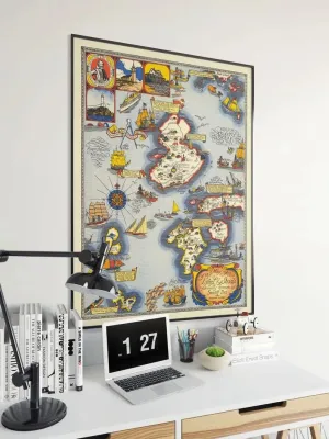 Map of the Isles of Shoals| Vintage Wall Map Prints