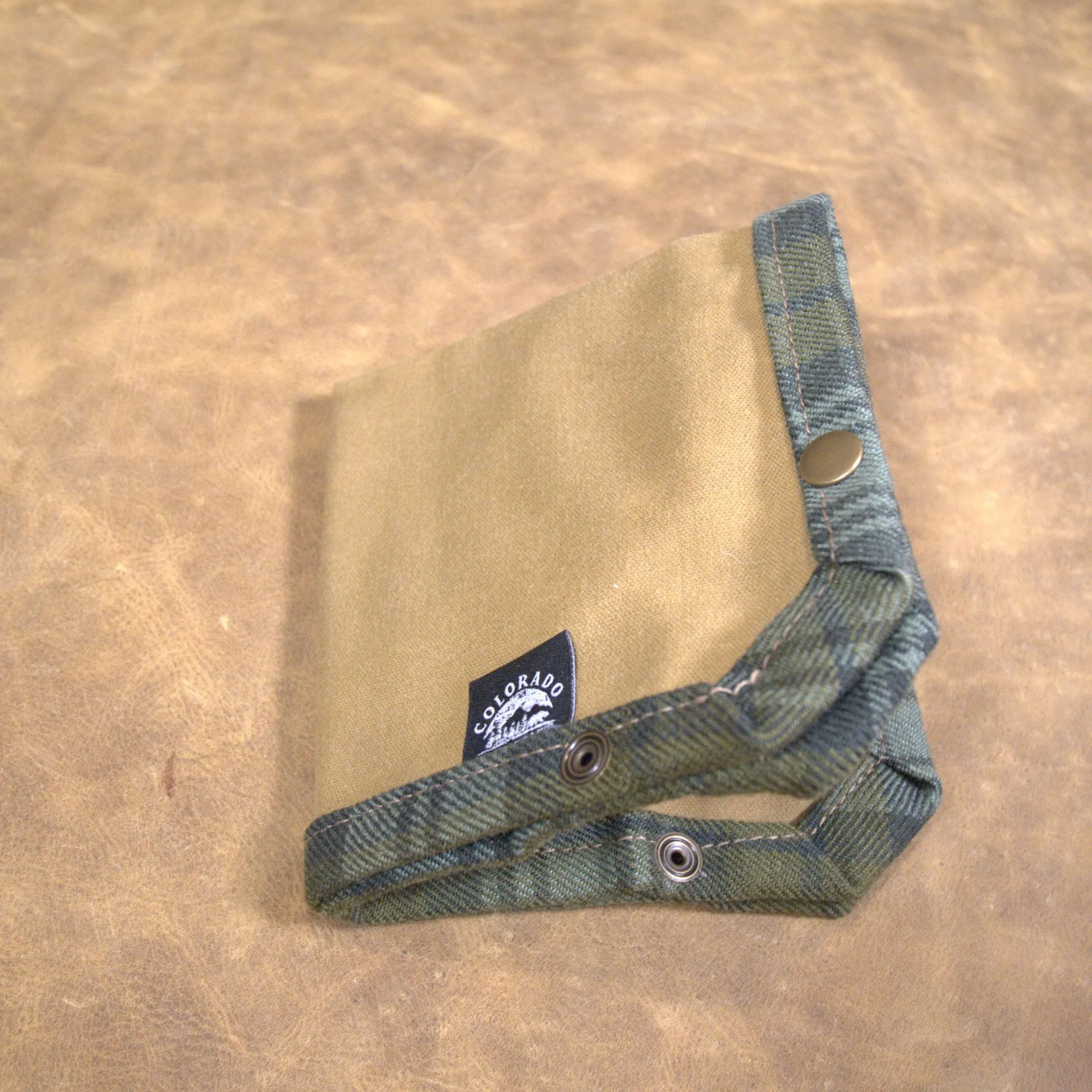 Medium 100% Wool Tartan Lined Lined Waxed Canvas Desk Caddy Organinzer Tray Butler
