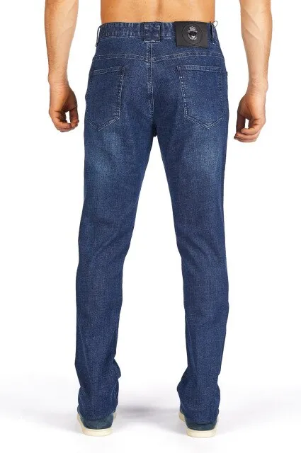 men  comfort embroidery pattern soild color jeans