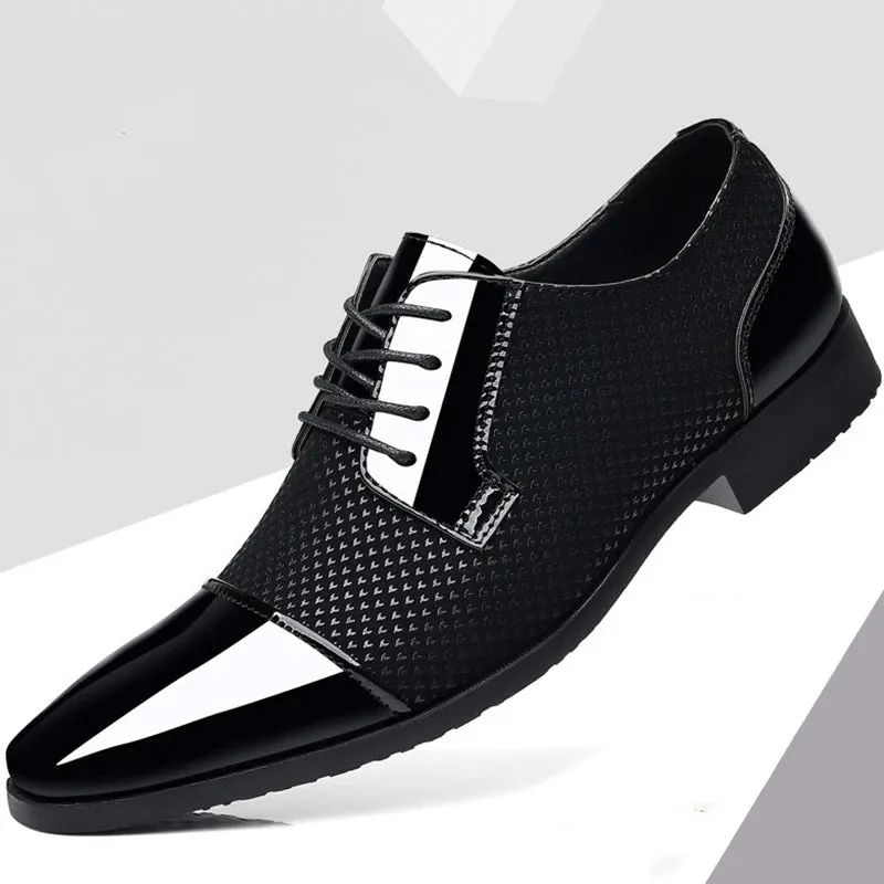 Men Lace Up Oxfords Luxury Shoes