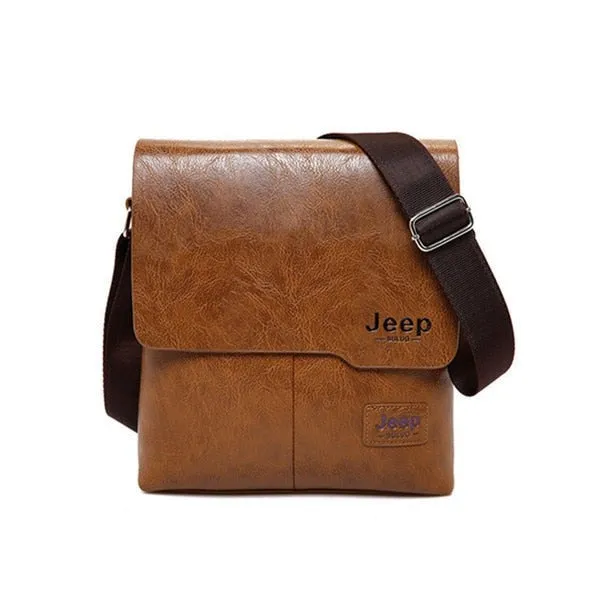 Men Leather Messenger Shoulder Bag Business Crossbody Casual Bag