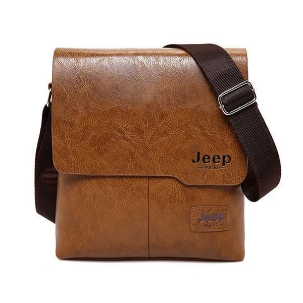 Men Leather Messenger Shoulder Bag Business Crossbody Casual Bag