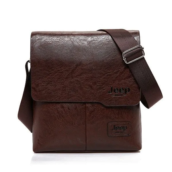 Men Leather Messenger Shoulder Bag Business Crossbody Casual Bag