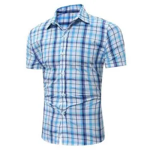 Men Plaid Business Shirt