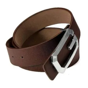 Men Women Metal Buckle Leather Business Belt