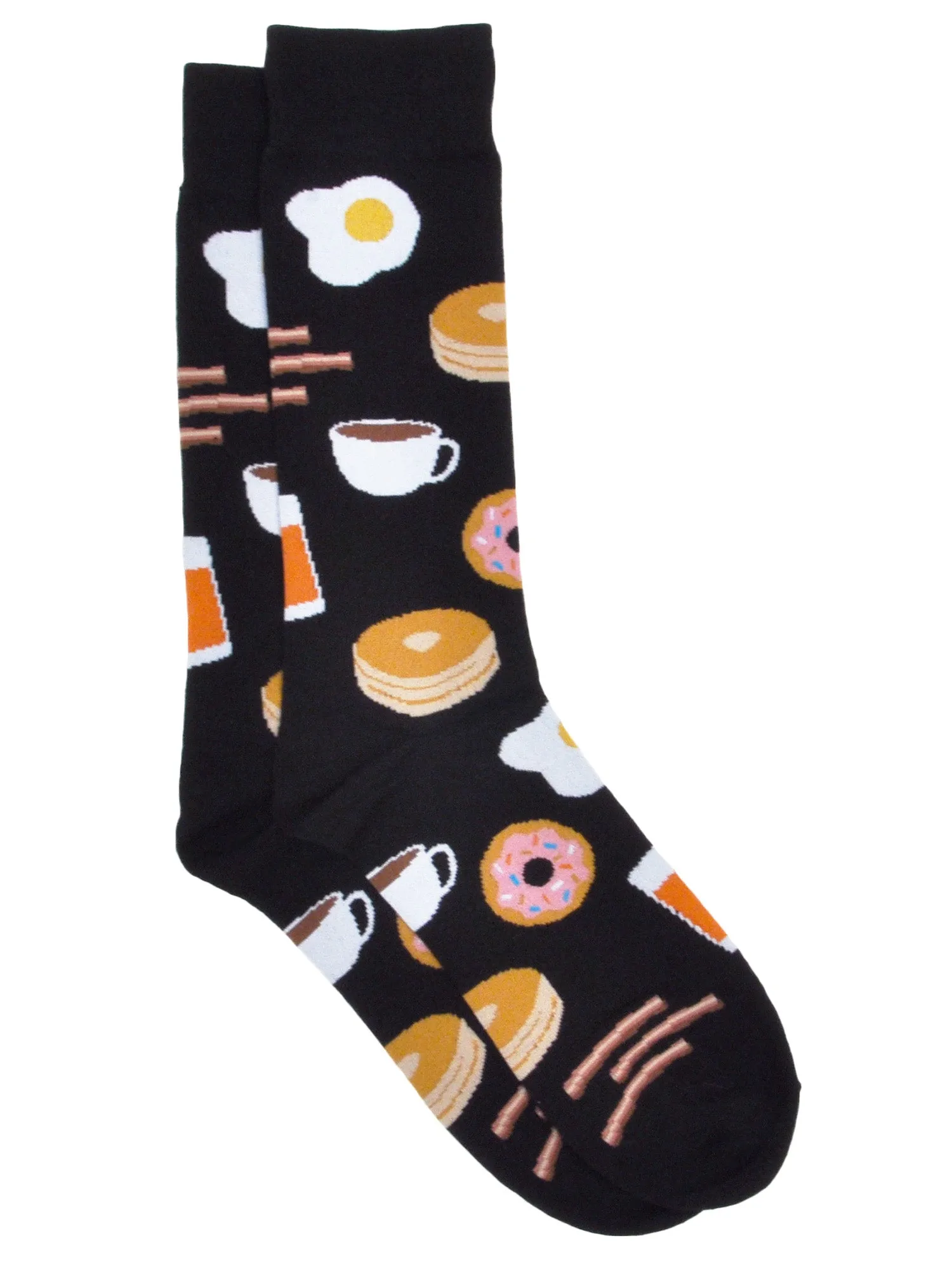Men's Best Dad Ever Socks Grey and Breakfast Socks All-Over Eggs Bacon Coffee