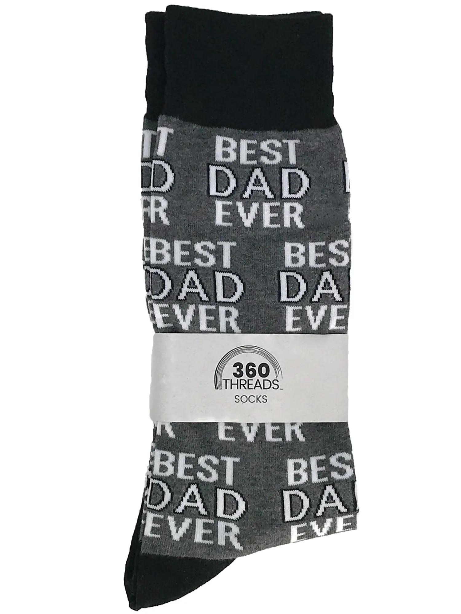 Men's Best Dad Ever Socks Grey and Breakfast Socks All-Over Eggs Bacon Coffee