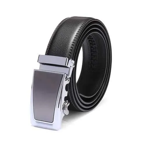 Men's Casual Business Automatic Buckle Leather Belt