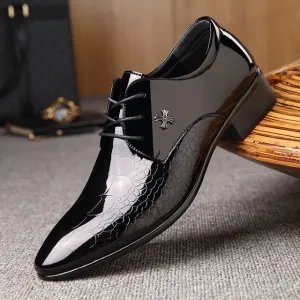 Men's Classic Pointed Toe Oxford Dress Shoes