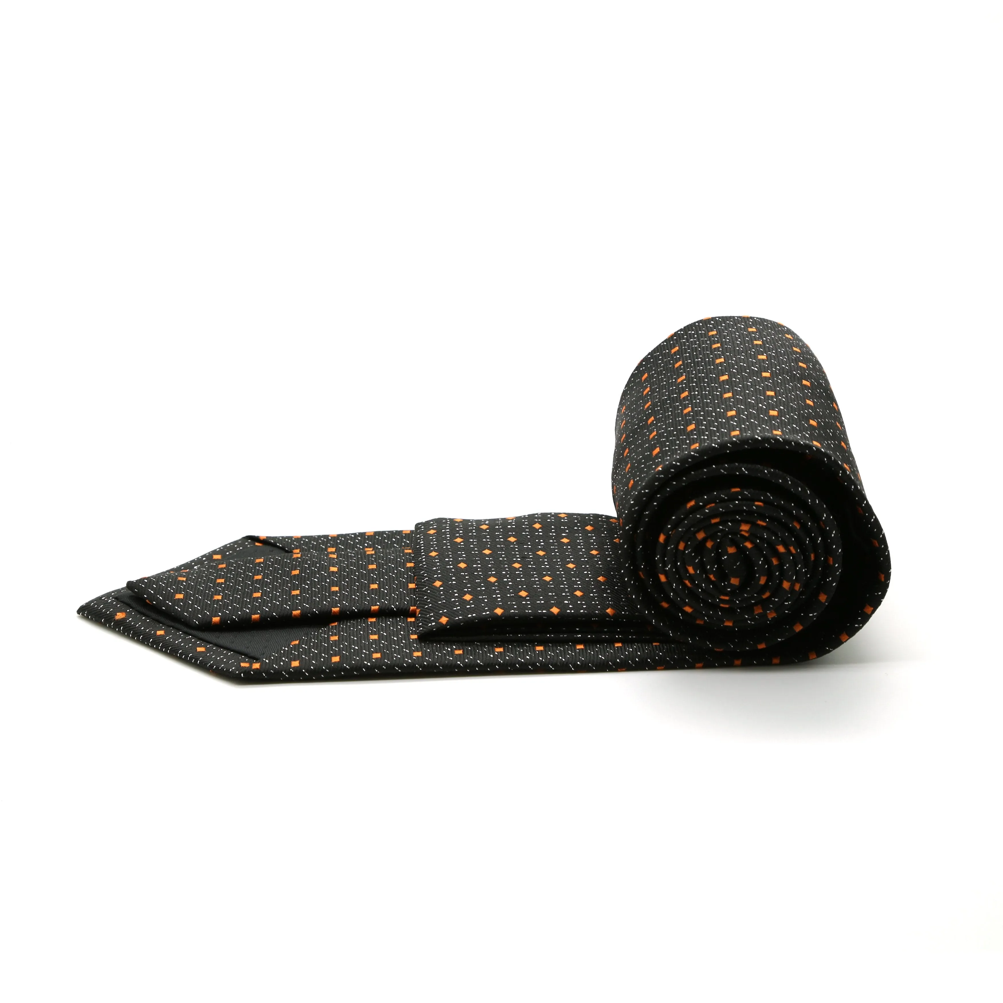 Mens Dads Classic Gold Square Pattern Business Casual Necktie & Hanky Set SO-7