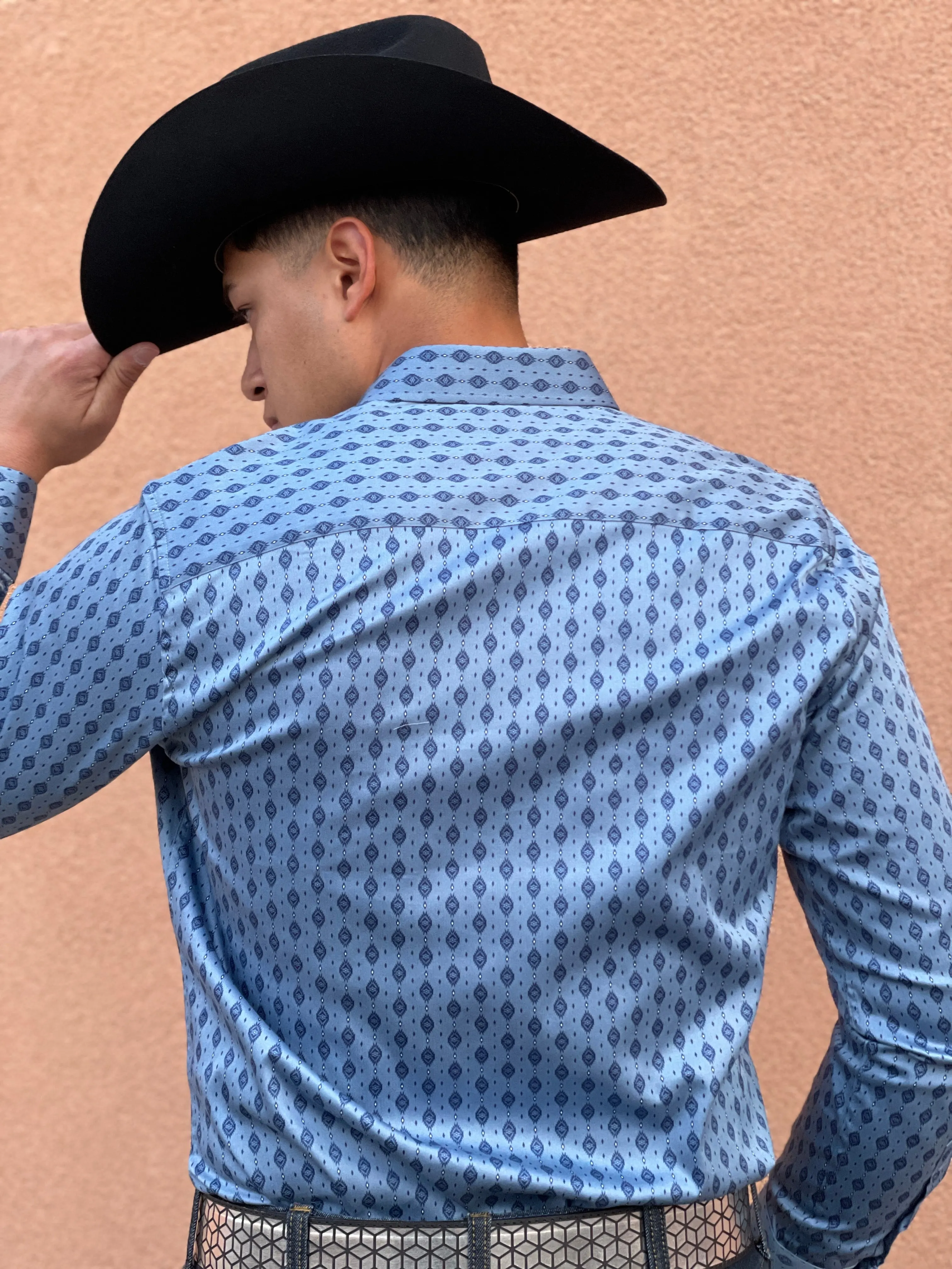Men’s Platini Blue Rustic Casual Shirt