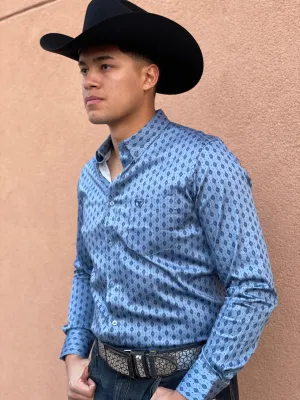 Men’s Platini Blue Rustic Casual Shirt