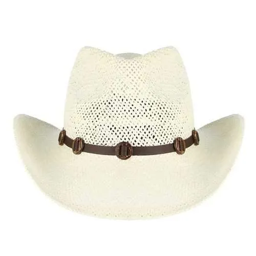 Mens Rush Straw Lightweight Casual Wide Brim Gambler Hat