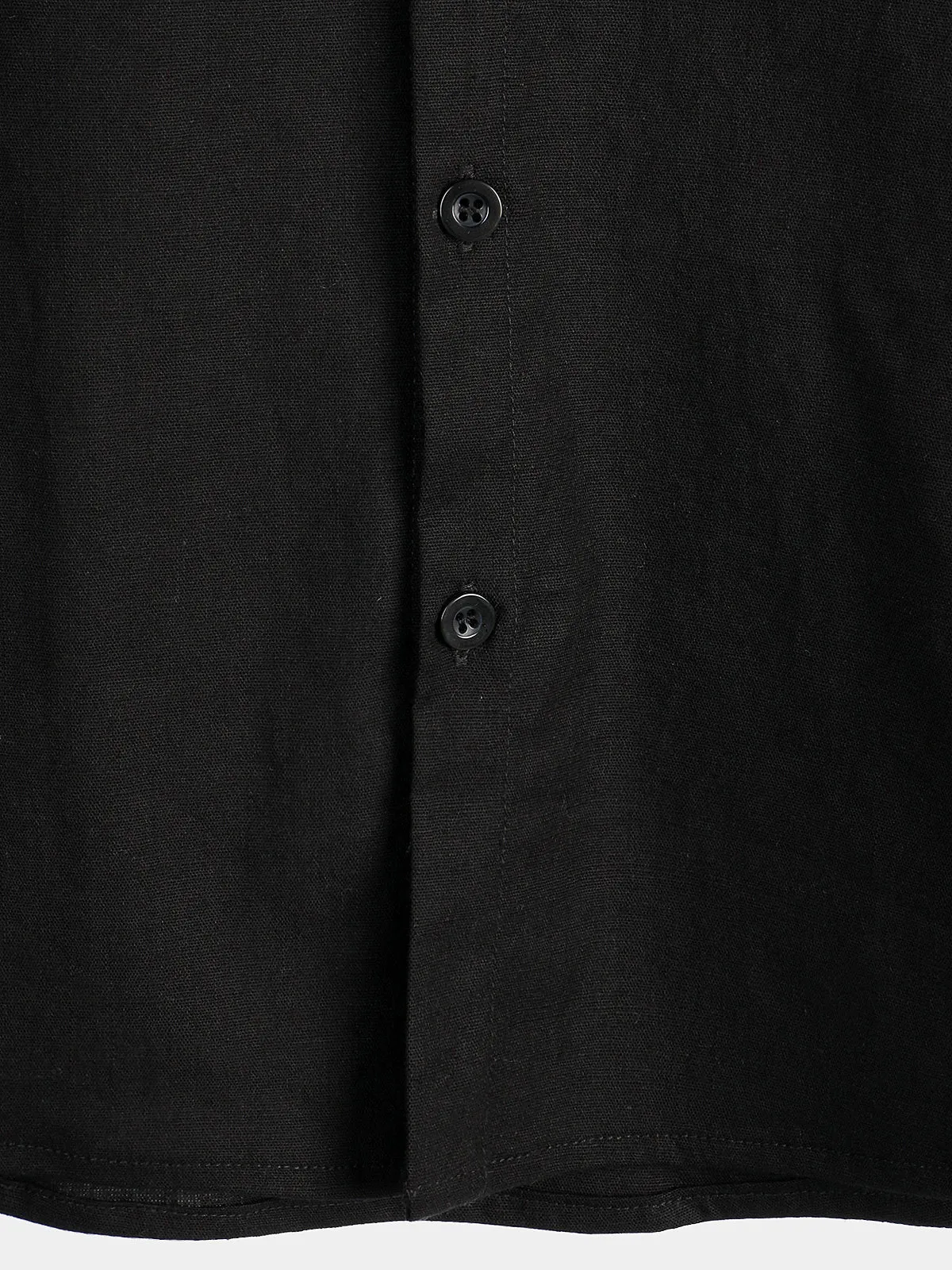Men's Solid Color Linen Cotton Pocket Casual Button Short Sleeve Shirt