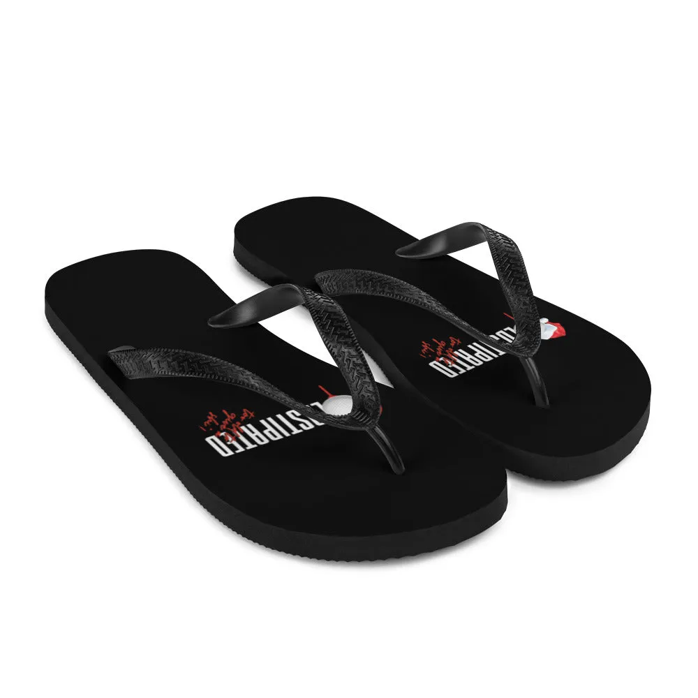 Merry Christmas CONSTIPATED Too Old To Give A Sh Flip-Flops