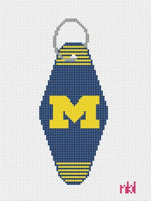 Michigan Vintage Hotel Key Canvas