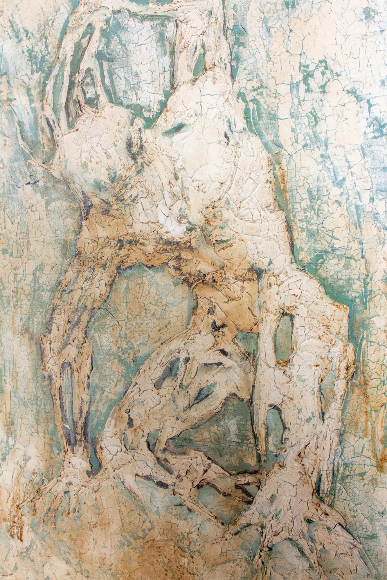 Mid-Century French Abstract Painting on Canvas