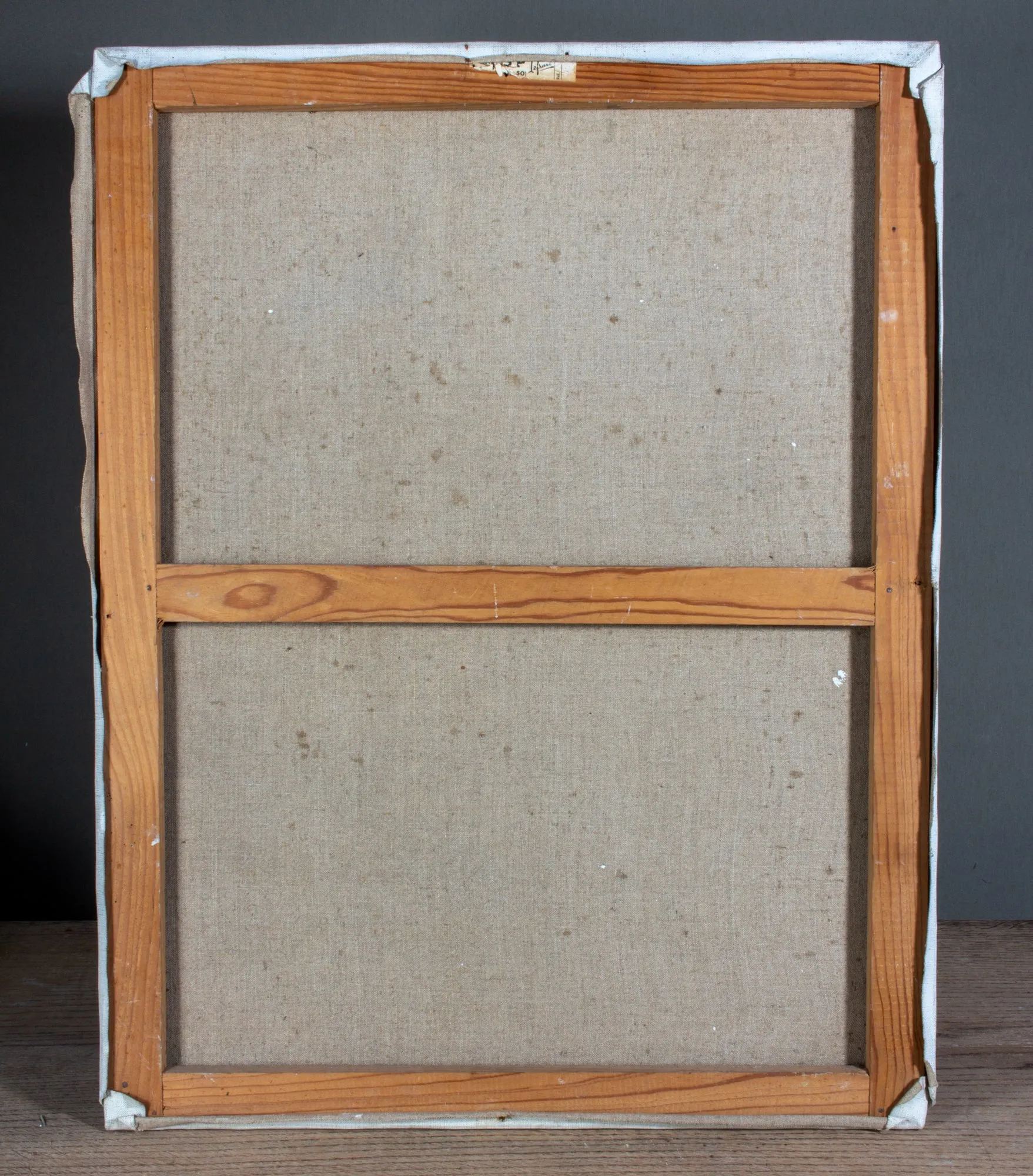 Mid-Century French Abstract Painting on Canvas