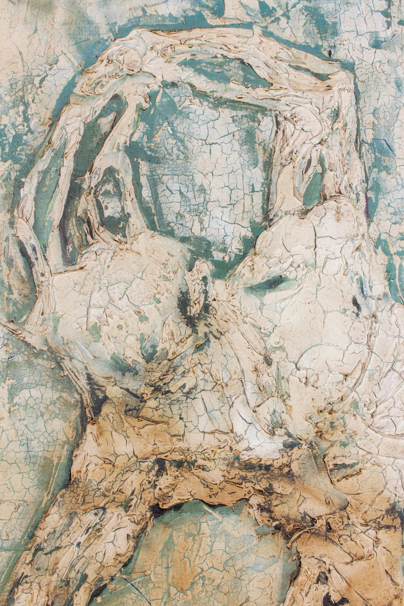 Mid-Century French Abstract Painting on Canvas