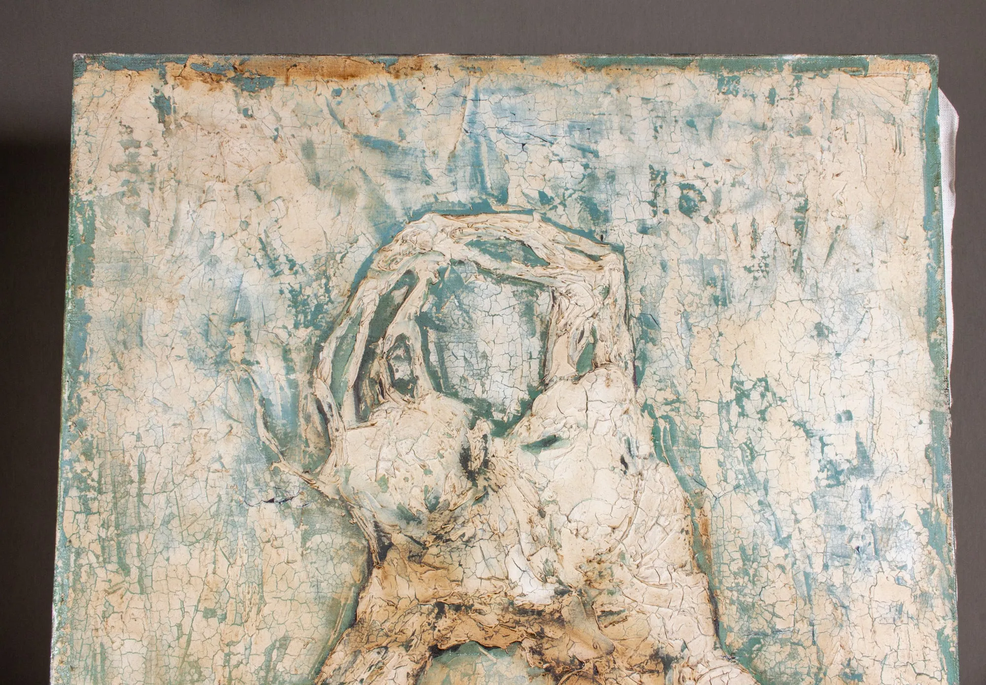 Mid-Century French Abstract Painting on Canvas