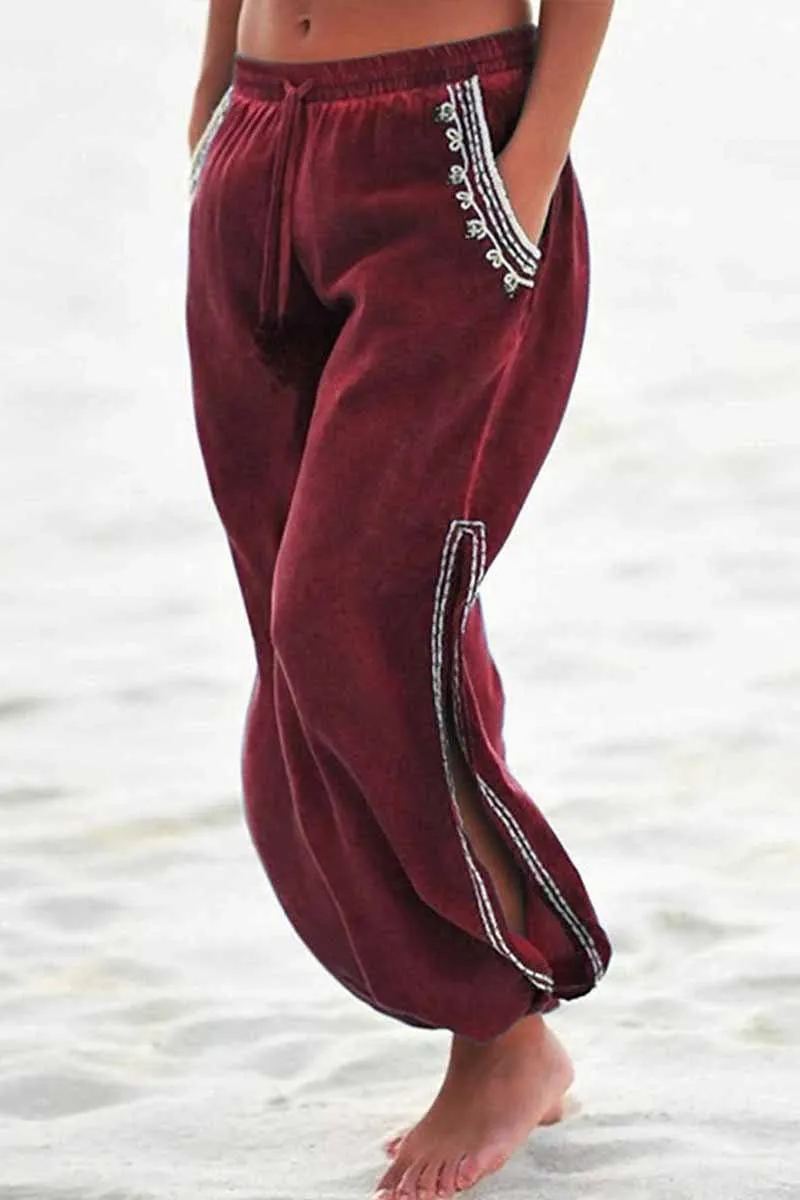 Mid Waist Lightweight drawstring Bottoms