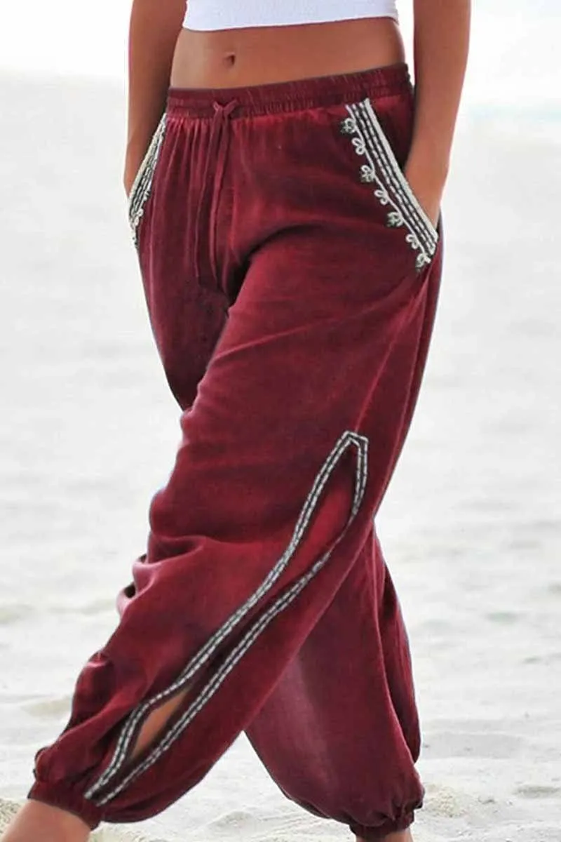 Mid Waist Lightweight drawstring Bottoms