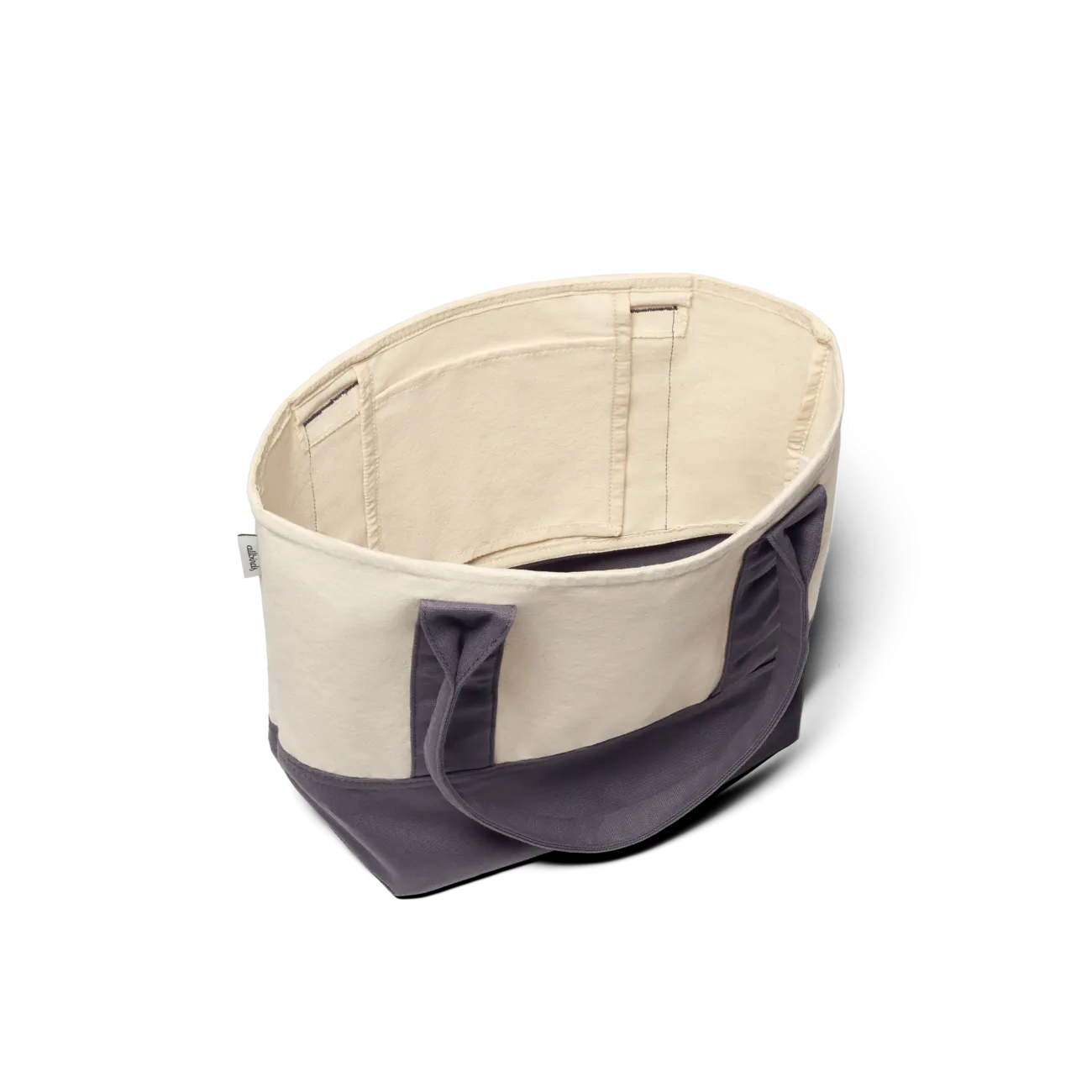 Mini Canvas Tote Bag - Natural White/Natural Grey