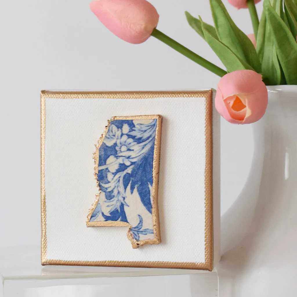 Mississippi Canvas - Blue & White
