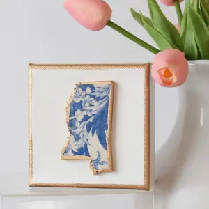 Mississippi Canvas - Blue & White