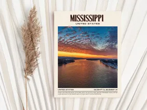 Mississippi Vintage Wall Art, USA