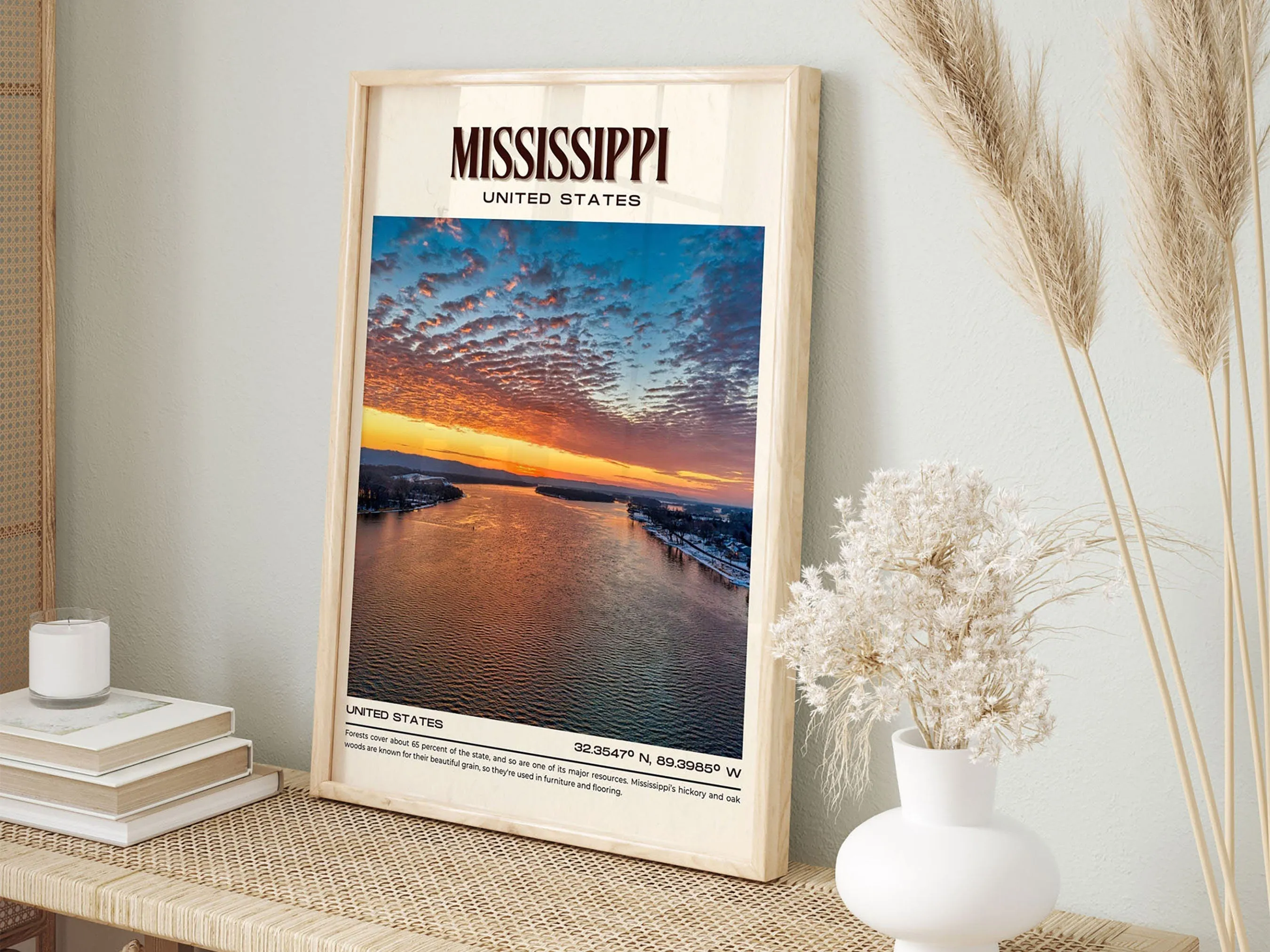 Mississippi Vintage Wall Art, USA