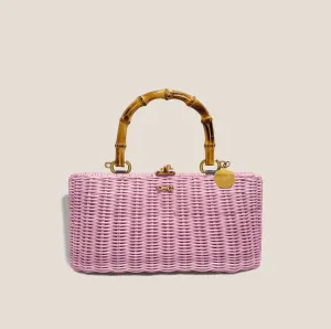 MME. KELLY BAMBOO CLUTCH -  ROSE