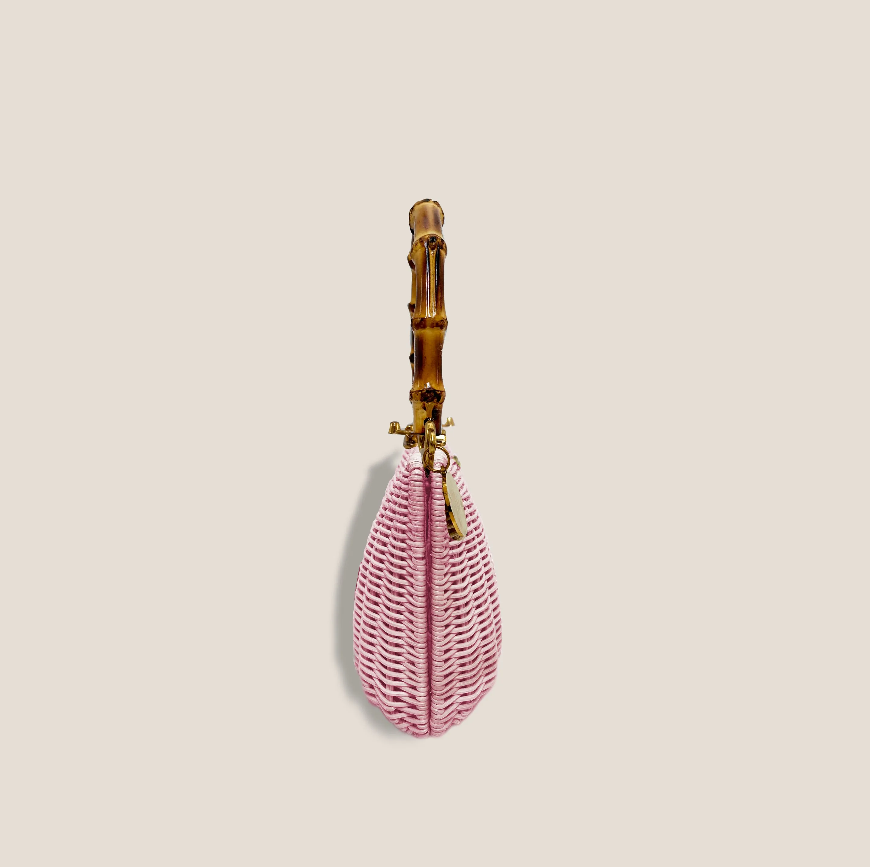 MME. KELLY BAMBOO CLUTCH -  ROSE